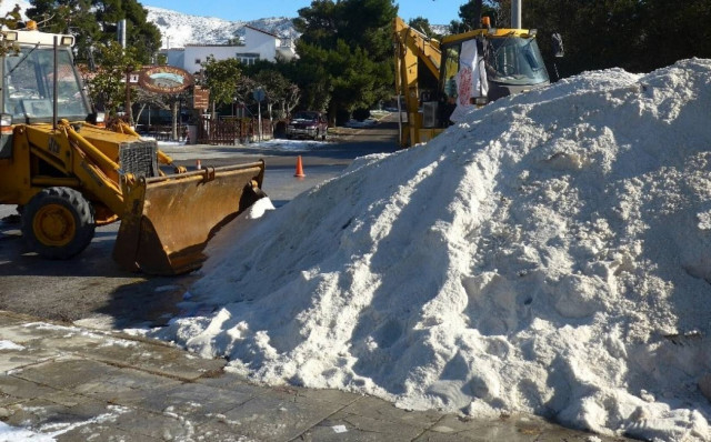Με αντιολισθητικές η κυκλοφορία στην εθνική οδό Καλαμάτας - Σπάρτης