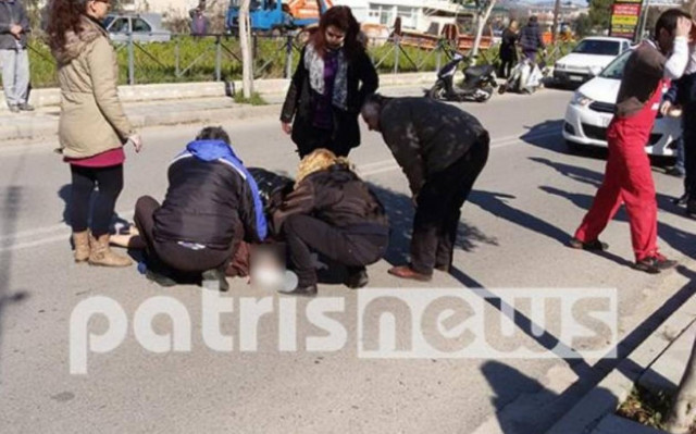 Ηλικιωμένη παρασύρθηκε από μοτοσικλέτα