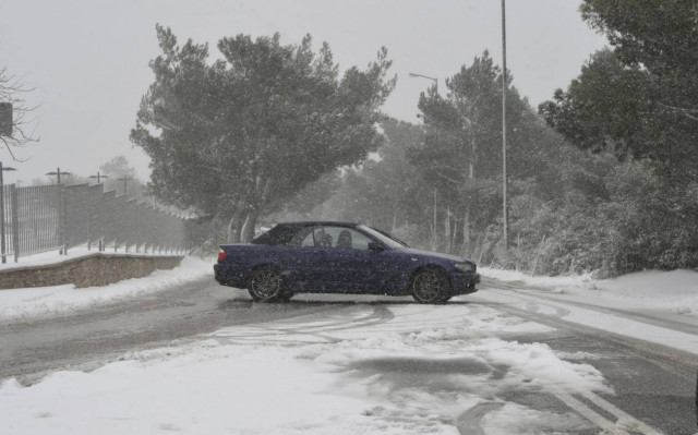 Αποκαταστάθηκε η κυκλοφορία στην Πάρνηθα