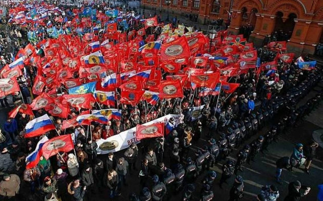 Ρωσία: Συγκέντρωση κατά της ουκρανικής εξέγερσης (video)