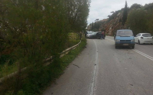 Καραμπόλα στην εθνική οδό Χανίων - Ρεθύμνου (photos)