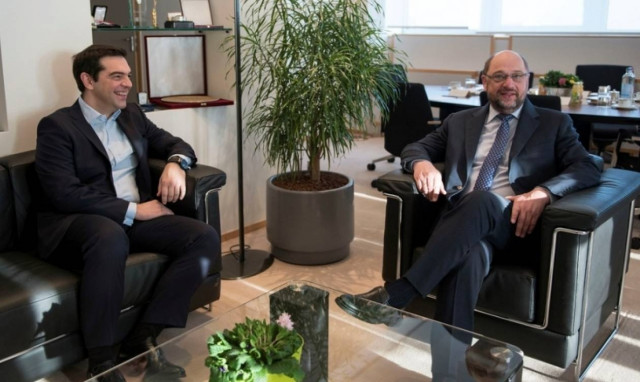 Tsipras-Schulz; focus on growth to address youth unemployment and humanitarian crisis