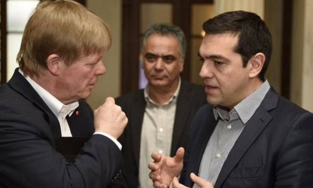 Συνάντηση Τσίπρα με τον Πρόεδρο της Συνομοσπονδίας Εργατικών Συνδικάτων Γερμανίας