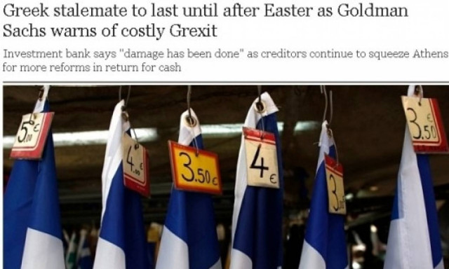Telegraph: «Η ζημιά έχει ήδη γίνει στην Ελλάδα» λέει επιστολή της Goldman Sachs