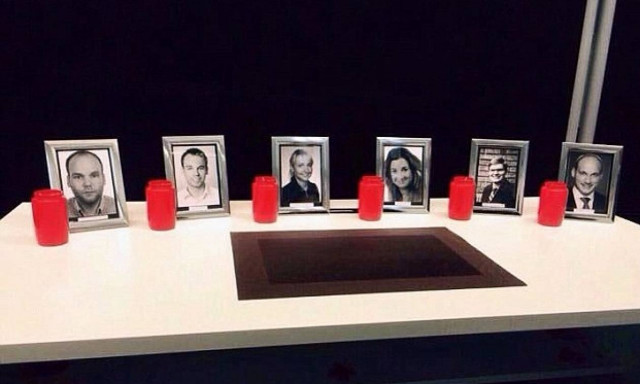 Είχαν φτιάξει μνημείο με φωτογραφίες του ήρωα κυβερνήτη και του Λούμπιτς (photos)