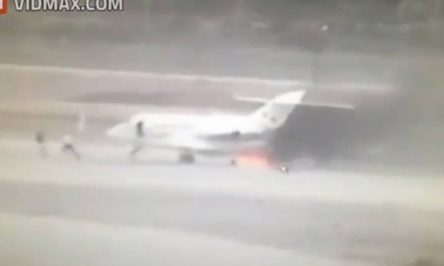 Ισραήλ: Στις φλόγες ιδιωτικό τζετ στο Μπεν Γκουριόν (video)