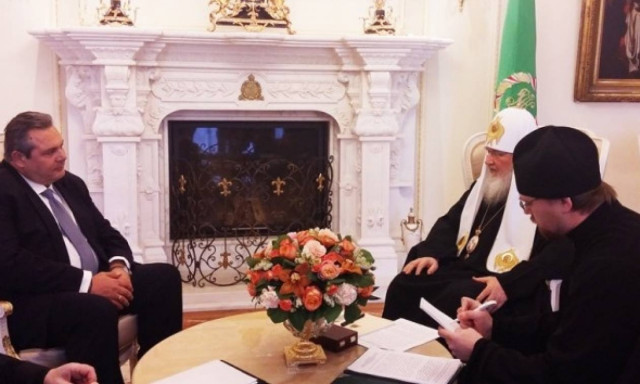 O Πάνος Καμμένος στον Πατριάρχη Μόσχας (φωτο)