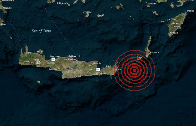 Σεισμός 4,2 Ρίχτερ μεταξύ Κρήτης και Κάσου