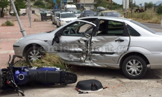 Λαμία: Σοβαρό τροχαίο με μοτοσυκλέτα