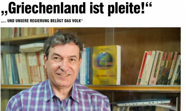Δήλωση – σοκ Έλληνα καθηγητή στη Bild: Η Ελλάδα έχει χρεοκοπήσει