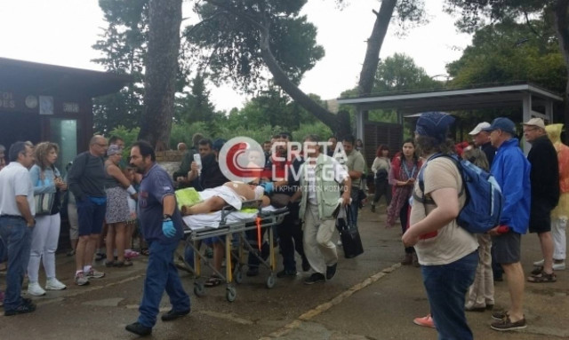 Κεραυνός «χτύπησε» την Κνωσό – Πάνω από 10 τραυματίες (pics)