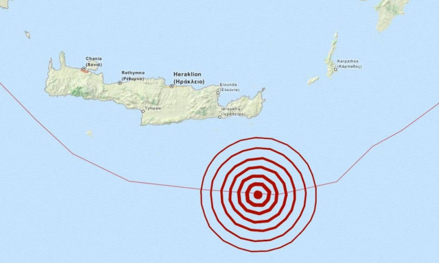 Σεισμός 4,2 Ρίχτερ νότια του Λασιθίου