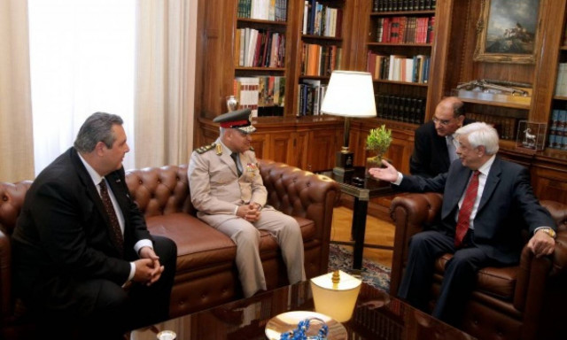 Συνάντηση Παυλόπουλου με τον υπουργό Άμυνας της Αιγύπτου
