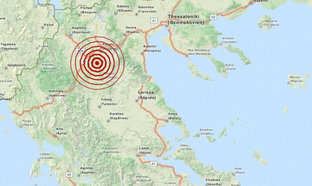 Σεισμός 3,6 Ρίχτερ νότια της Κοζάνης