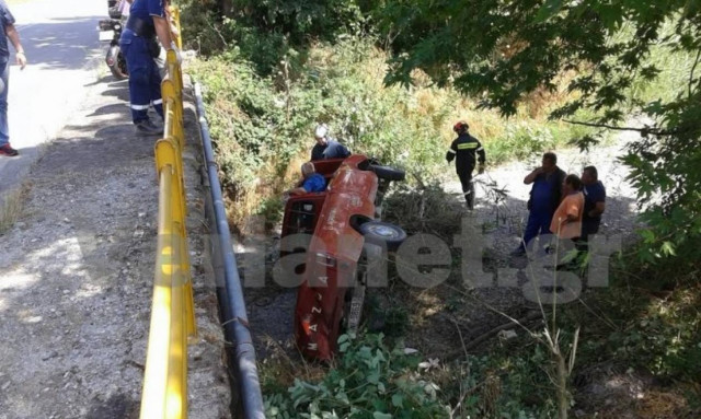 Βέροια: Αγροτικό έπεσε σε ρέμα και αναποδογύρισε