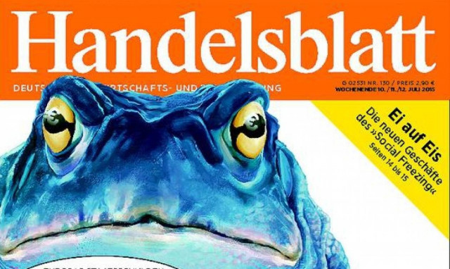 Το εύγλωττο πρωτοσέλιδο της Handelsblatt: «Η αλήθεια που πονάει» στο θέμα του ελληνικού χρέους (pic)