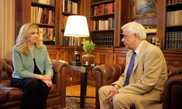 Παυλόπουλος σε Γεννηματά: H παραμονή της Ελλάδας στην Ευρώπη είναι μονόδρομος