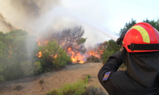 Πυρκαγιά μαίνεται στο Κορωπί
