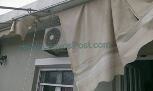 Λέσβος: Καταστροφές από ξαφνικό μπουρίνι (pics&vid)