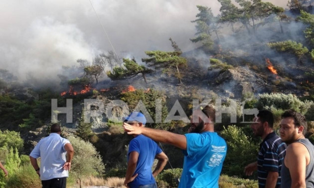 Μεγάλη πυρκαγιά στη Ρόδο (video)