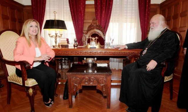 Η σταθερότητα σημείο αναφοράς στη συνάντηση του αρχιεπισκόπου Ιερωνύμου με την Γεννηματά