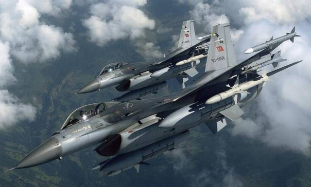 Two Turkish fighter jets flew over Farmakonisi on Tuesday