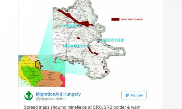 Οι πρόσφυγες κινδυνεύουν στα ναρκοπέδια της Κροατίας καθ'οδόν προς τη Β. Ευρώπη