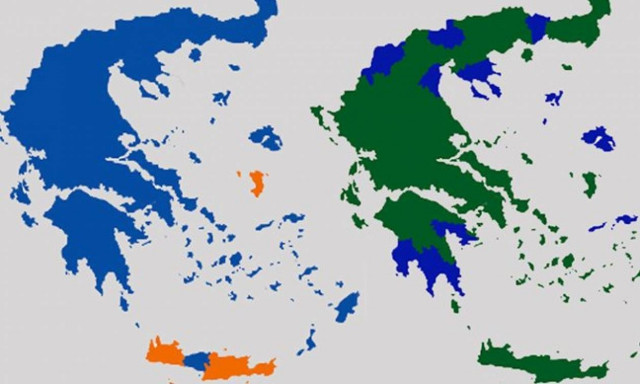 Εκλογές 2015 - Όλοι οι χάρτες των εκλογών από τη μεταπολίτευση μέχρι σήμερα