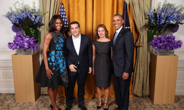 Στη δημοσιότητα η φωτογραφία με τα ζεύγη Ομπάμα και Τσίπρα