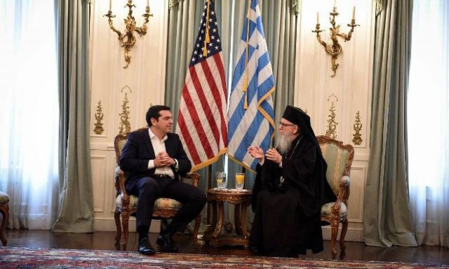 Τσίπρας: Συναντήθηκε με τον Αρχιεπίσκοπο Αμερικής