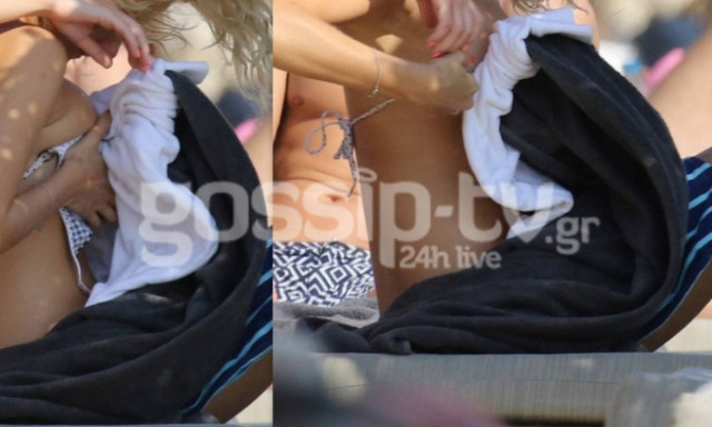 Καρέ-καρέ: Γνωστή τραγουδίστρια έβγαλε το μαγιό της σε παραλία της Μυκόνου