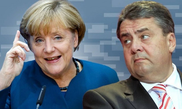 Διαδηλωτές έστησαν γκιλοτίνα για Μέρκελ και Γκάμπριελ (pic)