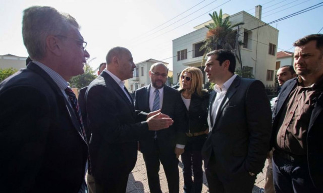 «Τα είδαν όλα» στη Λέσβο Τσίπρας και Σουλτς