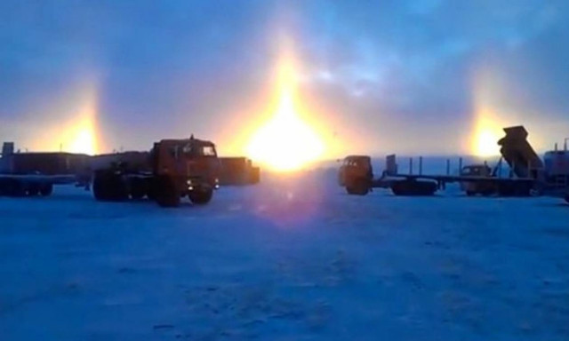 Το σπάνιο «φαινόμενο του φωτοστέφανου» που προμηνύει ότι θα έχουμε πολύ βαρύ χειμώνα (video)