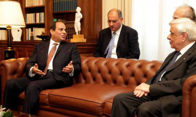 Συνάντηση Παυλόπουλου με τον πρόεδρο της Αιγύπτου