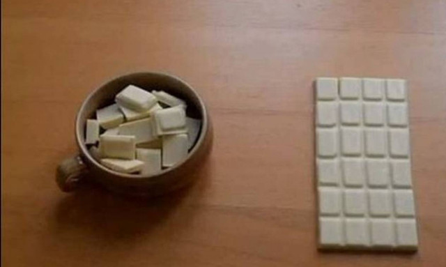 Το κόλπο που τα σπάει! Πώς να κλέψετε ένα κομμάτι σοκολάτας χωρίς να γίνει αντιληπτό