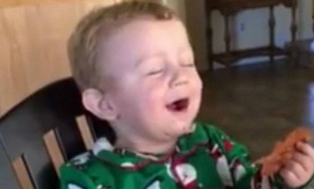 Δείτε πώς αντιδρά ο μικρός μπόμπιρας όταν δοκιμάζει για πρώτη φορά μπέικον (vid)