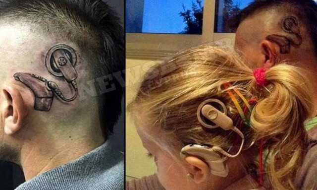 Συγκινητικό στη Λεμεσό: Η κόρη έβαλε ακουστικό κι ο πατέρας το χτύπησε tattoo στο κεφάλι (photos)