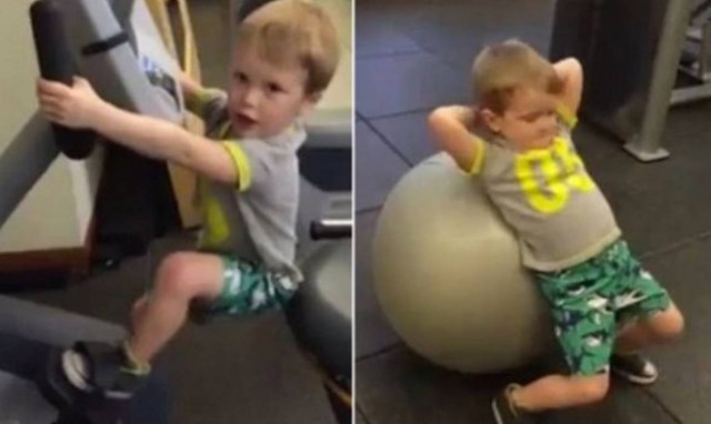 Απολαυστικό: 4χρονος γυμνάζεται για να εντυπωσιάσει ένα κορίτσι! (βίντεο)