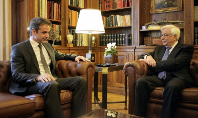 Συνάντηση Παυλόπουλου - Μητσοτάκη στο Προεδρικό Μέγαρο