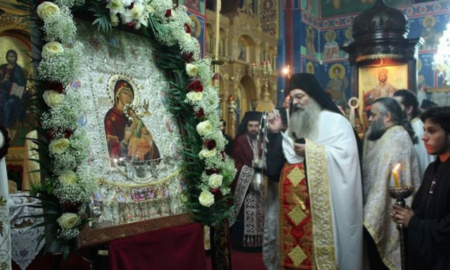 Υποδοχή της Παναγίας της Φοβεράς Προστασίας από την Μονή Κουτλουμουσίου στην Κατούνα (pics)