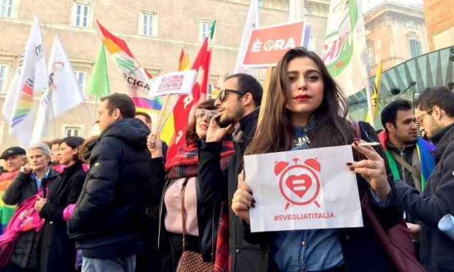 Κινητοποίηση στην Ιταλία κατά των Συμφώνων Συμβίωσης