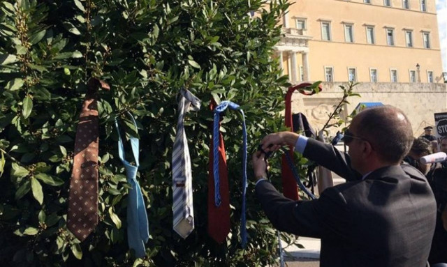 Μουσική διαμαρτυρία δικηγόρων της Αθήνας κατά του ασφαλιστικού