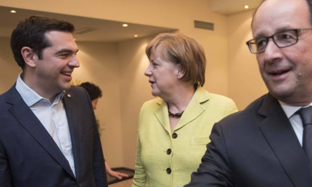 Τριμερής συνάντηση του Αλέξη Τσίπρα με Μέρκελ και Ολάντ