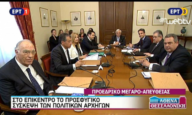 Συμβούλιο Πολιτικών Αρχηγών: Χωρίς δηλώσεις η προσέλευση των πολιτικών αρχηγών στο Προεδρικό Μέγαρο