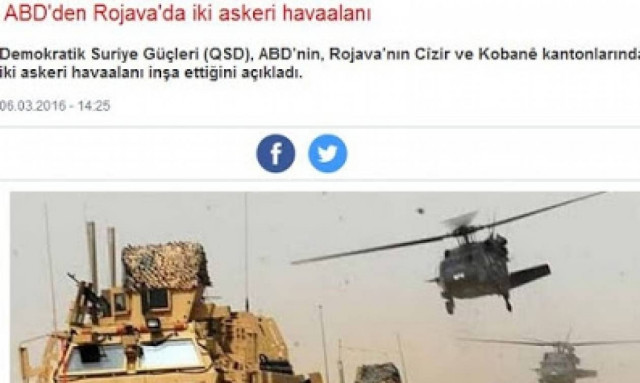 Αποκάλυψη: «Οι ΗΠΑ κατασκευάζουν δύο στρατιωτικά αεροδρόμια στη βόρεια Συρία»