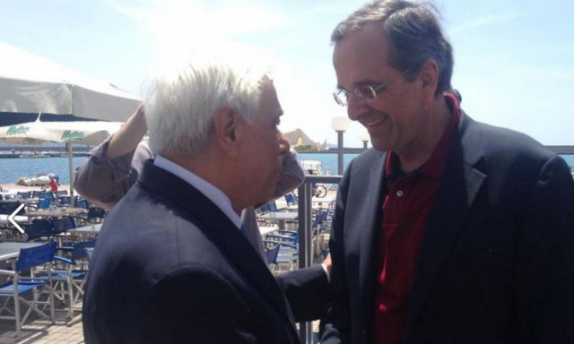 Παυλόπουλος - Σαμαράς: Μια πασχαλινή συνάντηση