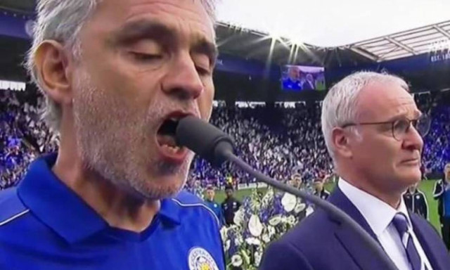 Δάκρυσε ο Ρανιέρι στο τραγούδι του Μποτσέλι (video)