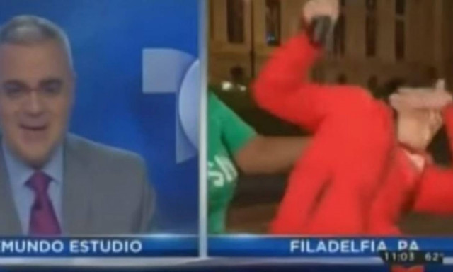 Ανυποψίαστη ρεπόρτερ δέχθηκε επίθεση σε ζωντανή σύνδεση! (vid)