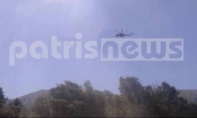 Μαίνεται η φωτιά στην Κρυόβρυση Αρχαίας Ολυμπίας (pics)